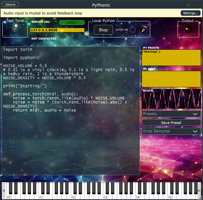 Image of the PyPhonic VST plugin